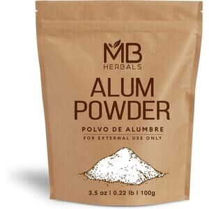 MB Herbals Alum Powder 100g Natural Deodorant After Shave Foot Soak Mordant